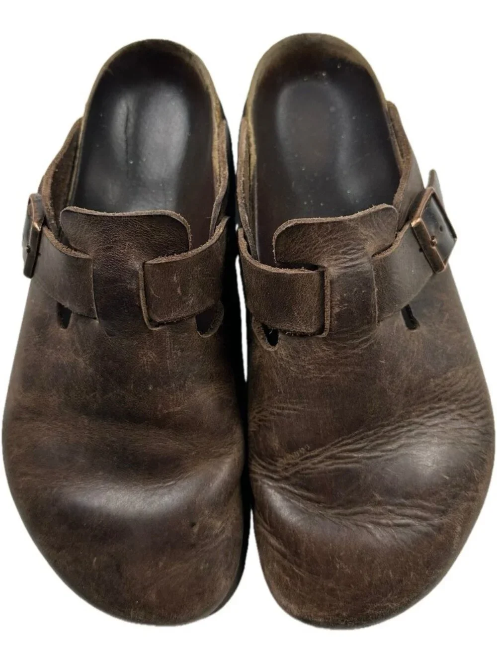 Birkenstock Boston Brown Leather Clogs Slip-on Shoes Sandals Men’s 8 EU 41 Brown